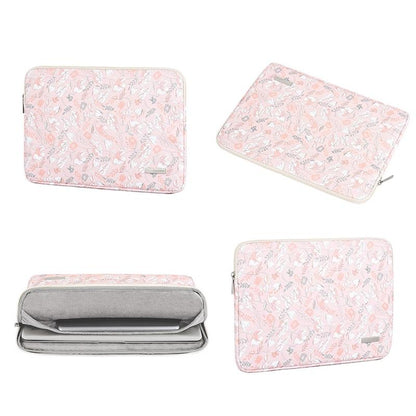 Waterproof Pu Leather Laptop Sleeve - Light Pink 13 Inch