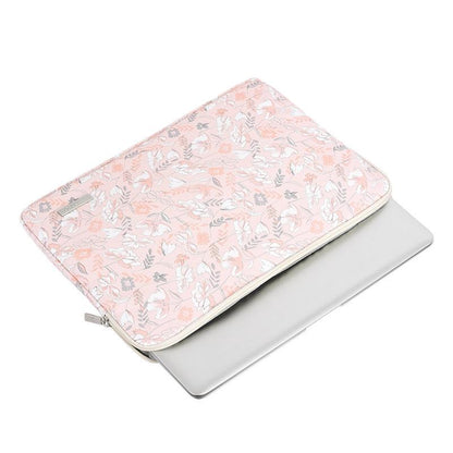 Waterproof Pu Leather Laptop Sleeve - Light Pink 13 Inch