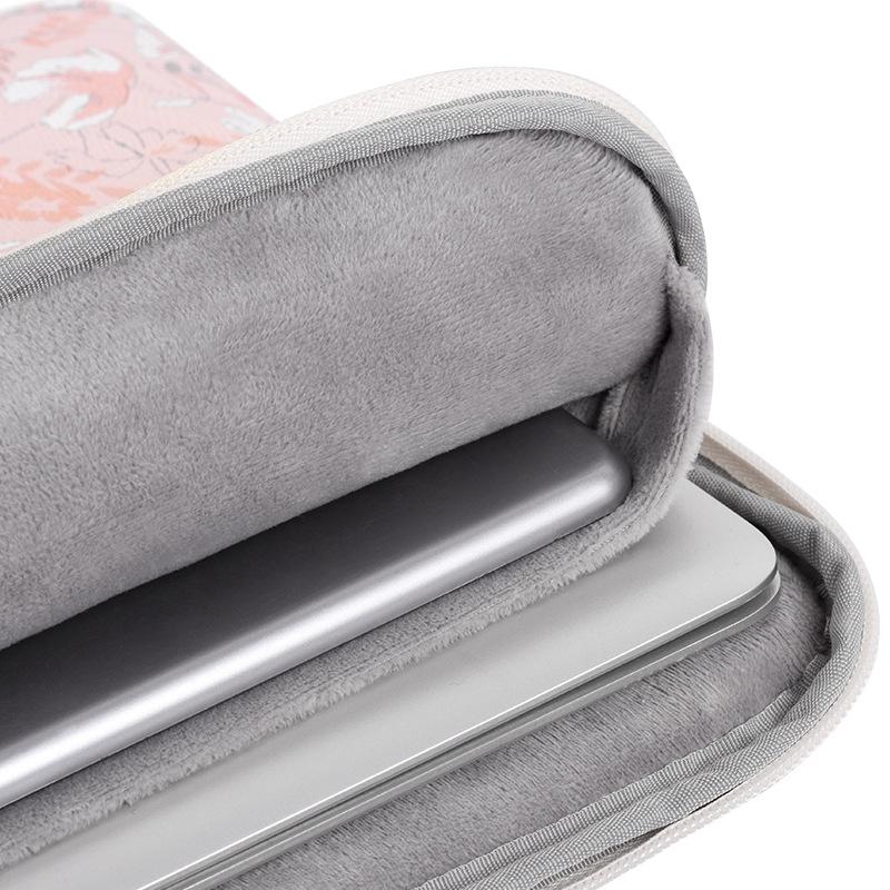 Waterproof Pu Leather Laptop Sleeve - Light Pink 13 Inch