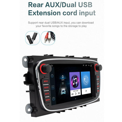 7 Inch Android Navigation Radio For Ford Focus - Bluetooth Rds 1 + 32G - Black 2 + 64G