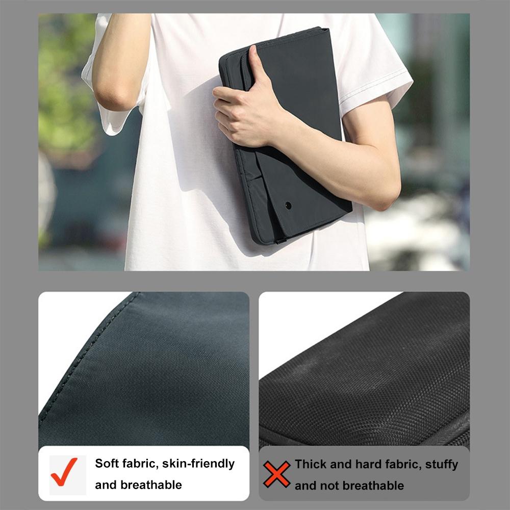 13 Inch Multi-layer Laptop Sleeve - Waterproof & Shock-absorbing Storage Bag - Black - 15 Inch