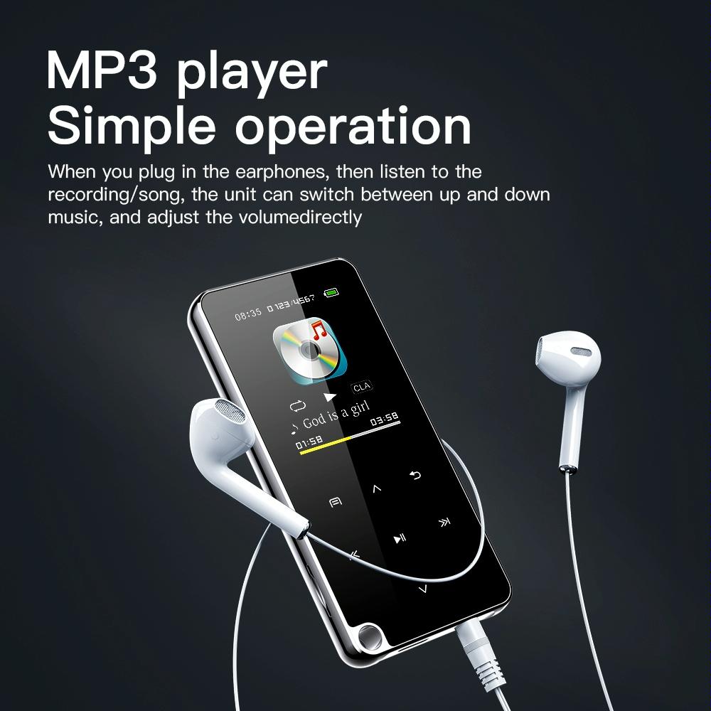 Portable Bluetooth Mp3 Player 16Gb Capacity Black