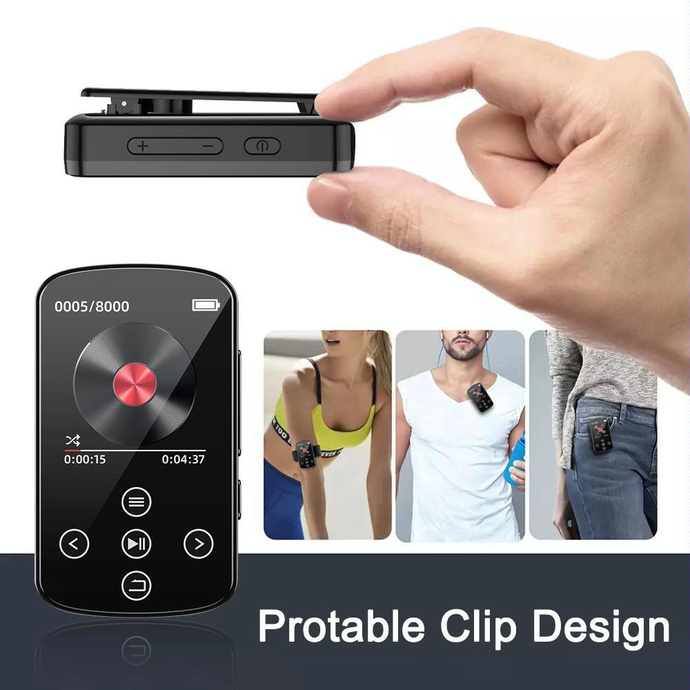 Touch Screen Mp3 Bluetooth Music Player 128Gb Memory Hifi Sports Clip - 16Gb
