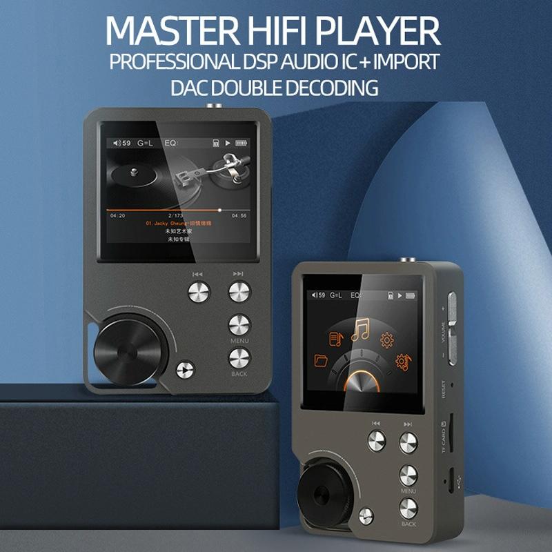 Lossless Dsd256 Music Player Silver Gray - With 128Gb Tf Card