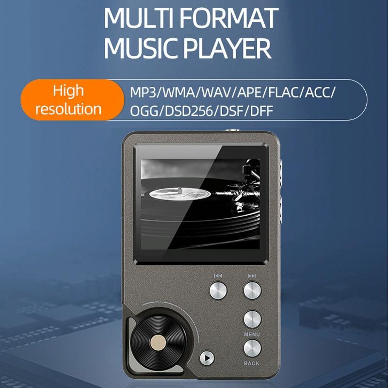 Lossless Dsd256 Music Player Silver Gray - With 128Gb Tf Card
