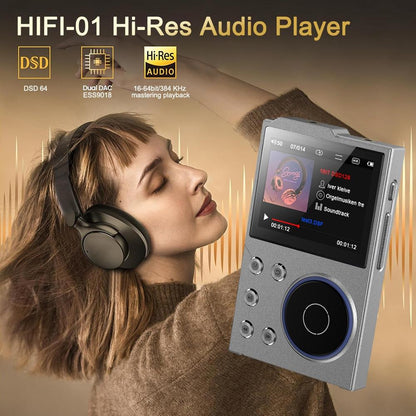 2.4 Inch Hifi Bluetooth Music Player Dsd256 Mastering Sound Quality 16Gb+16Gb Memory - Gray - 16Gb+32Gb