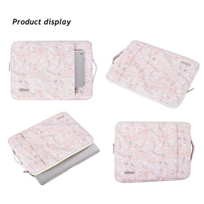 14 Inch Light Pink Laptop Sleeve with Telescoping Handle