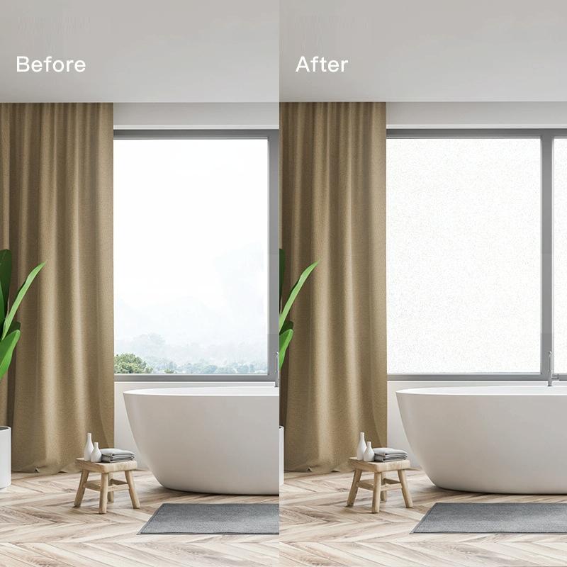 30cm Wide Electrostatic Frosted Window Film for Thermal Insulation - Glue-Free Pure Matte - 50Cm Wide/Meter