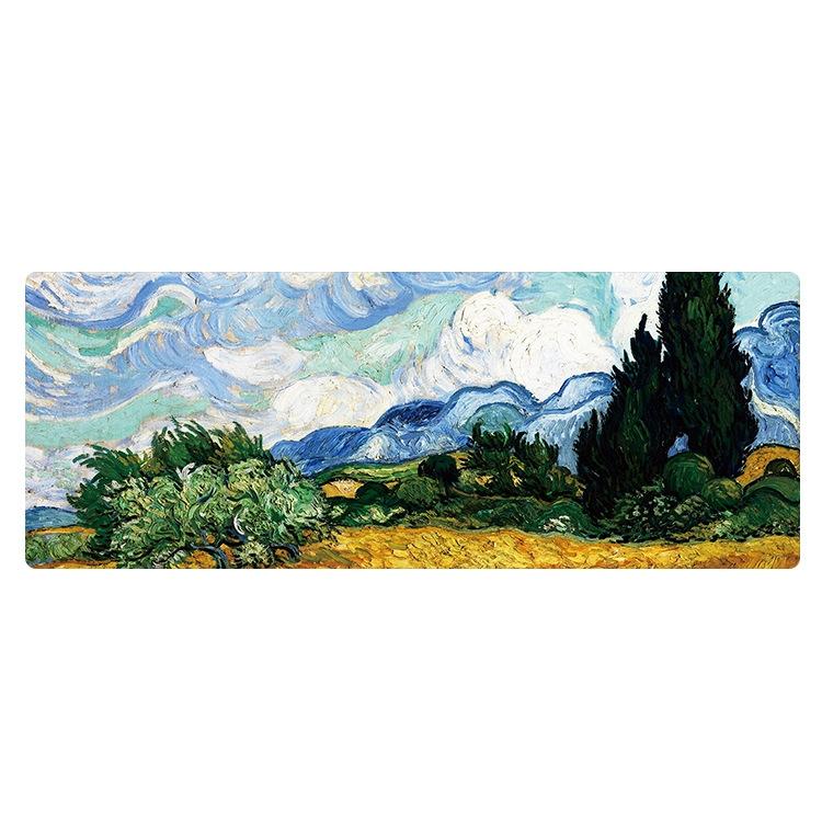 Large Oil Painting Desk Rubber Mouse Pad - Cypress