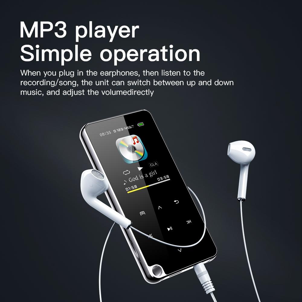 Portable Bluetooth Mp3 Player 32Gb Capacity Black