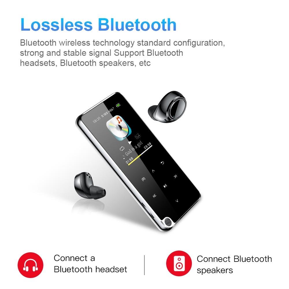 Portable Bluetooth Mp3 Player 32Gb Capacity Black