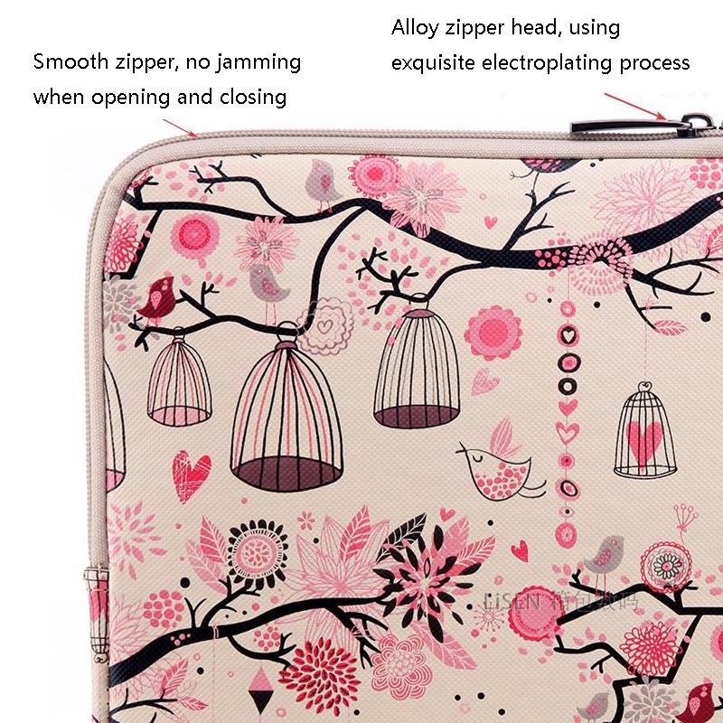 14 Notebook Tablet Liner Bag - Black - Pink