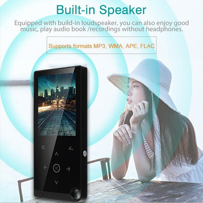 2.4 Inch Touch Mp4 / Mp3 Player 8Gb Memory Bluetooth E Book Alarm Timer - Red