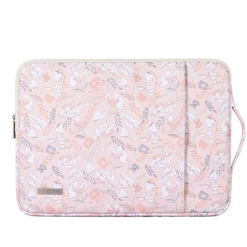 15 Inch Light Pink Laptop Sleeve with Telescoping Handle