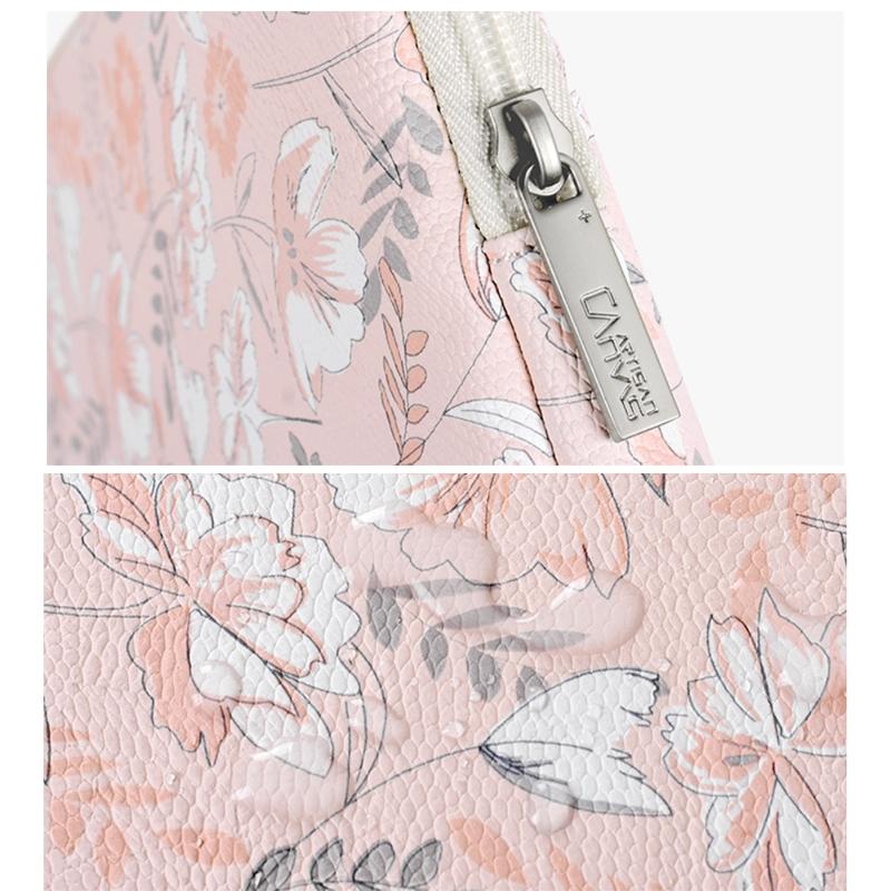 Waterproof 15 Laptop Liner Bag in Light Pink Pu Leather