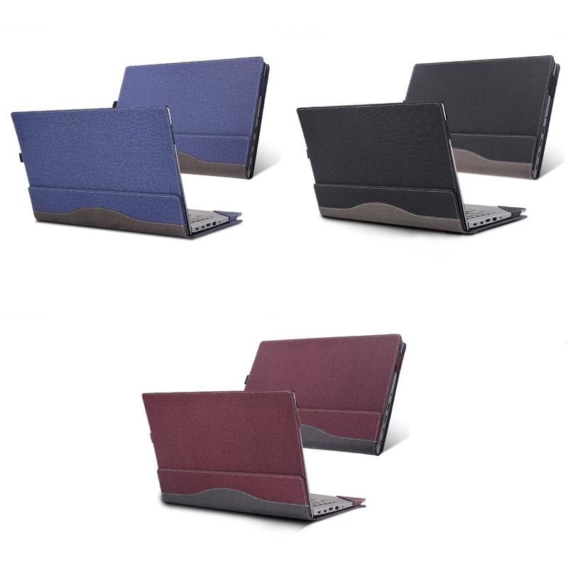 Protective Leather Laptop Case - Anti-Fall - Dark Blue - For Lenovo V15 G2 Alc / Itl / Ijl