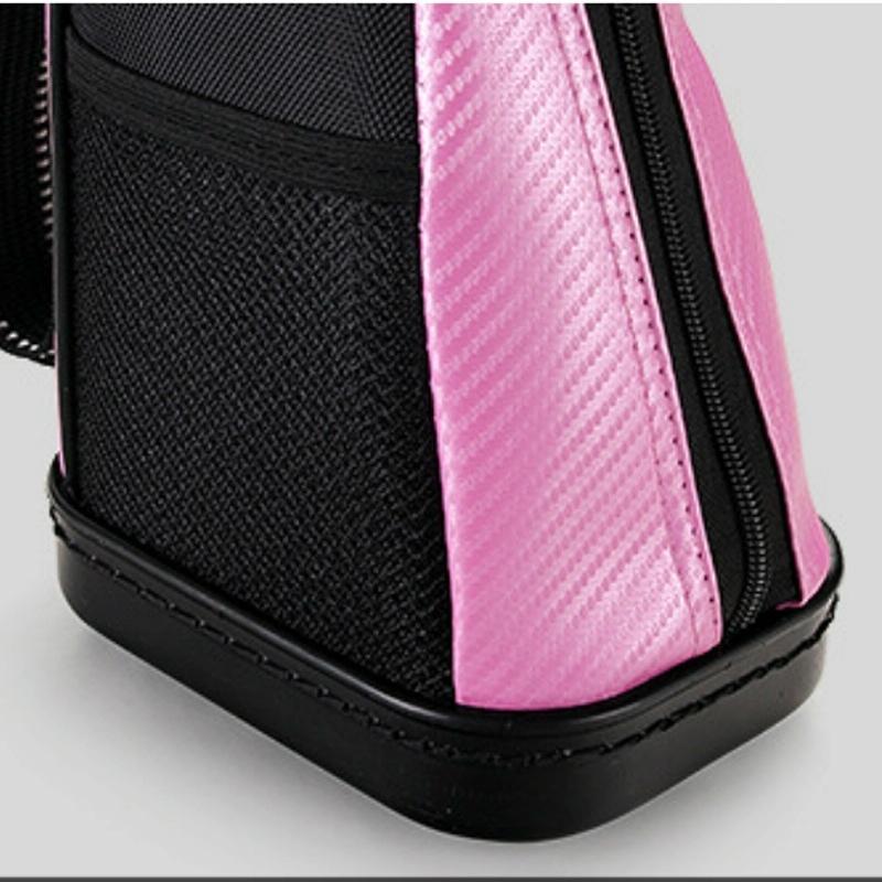 Lightweight Golf Shoulder Bag - Nylon Material - Black Pink