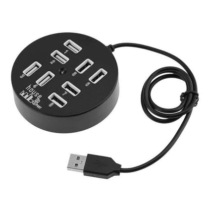 8-Port Usb 2.0 Hub For Laptop 60Cm Length 1Tb Hdd Support