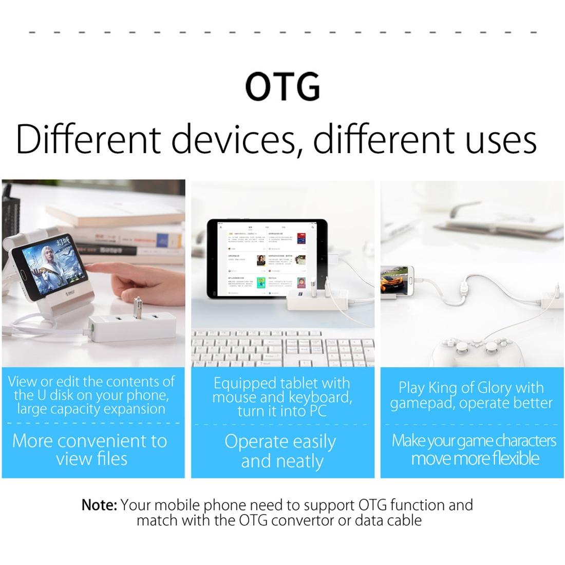 Usb 2.0 Desktop Hub With Micro Usb Cable And Power Supply