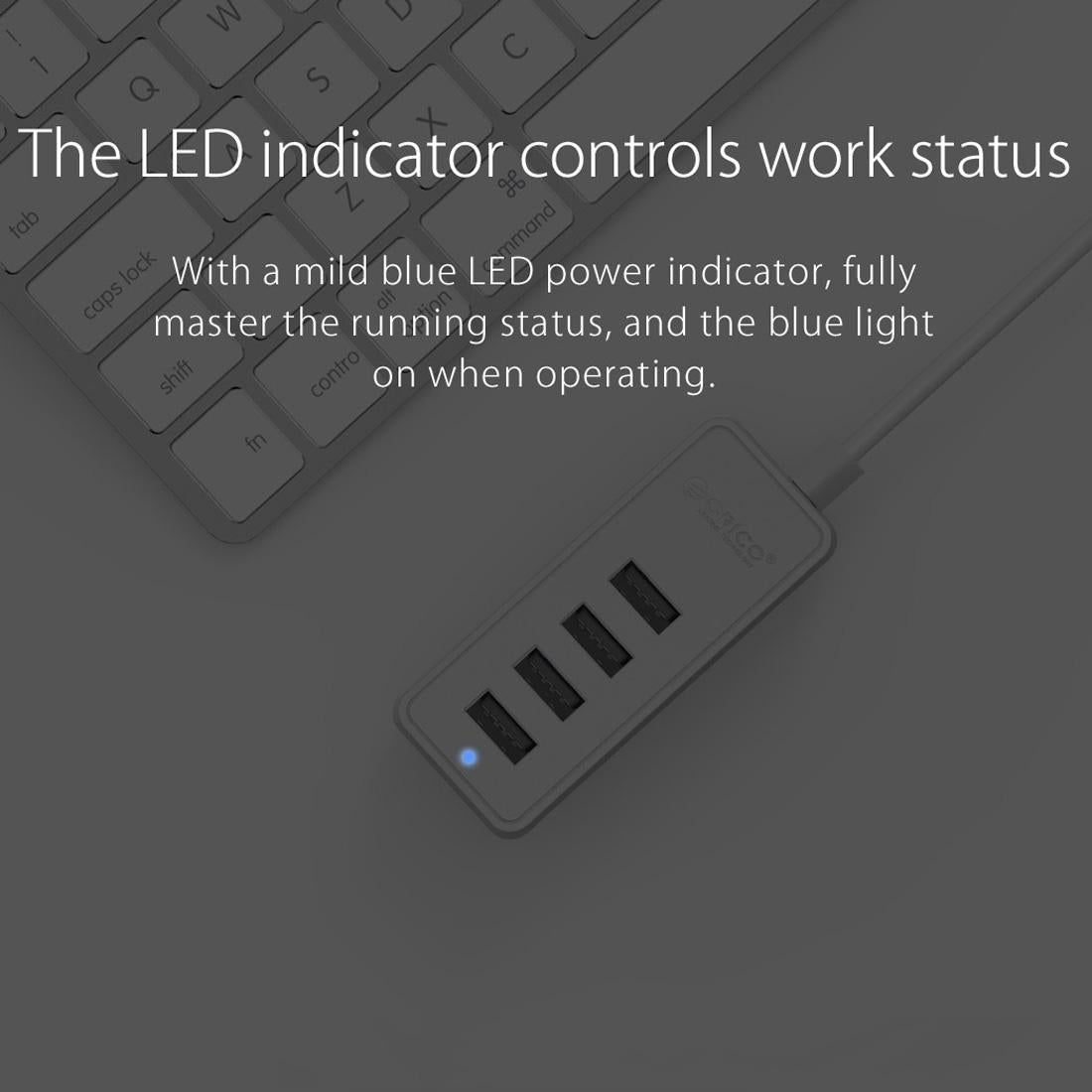 Usb 2.0 Desktop Hub With Micro Usb Cable And Power Supply
