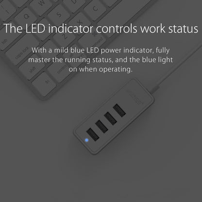 Usb 2.0 Desktop Hub With Micro Usb Cable And Power Supply