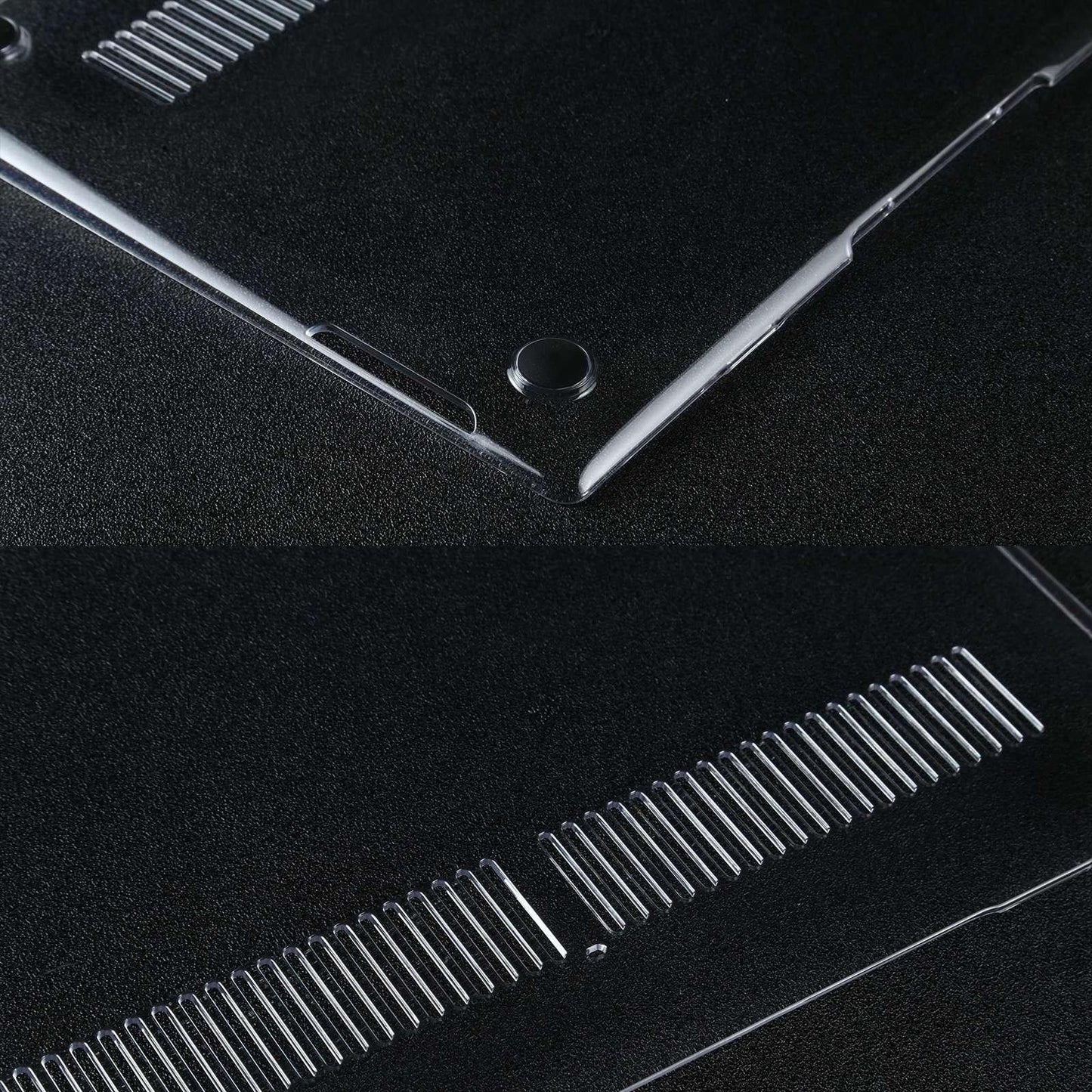 Crystal Shockproof Laptop Case - Protective - Black