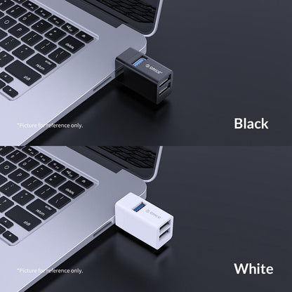 3-In-1 Usb Mini Hub Adapter For Multiple Devices - White