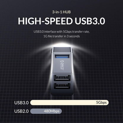 3-In-1 Usb Mini Hub Adapter For Multiple Devices - White