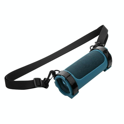 Jbl Flip 6 Speaker Bag with Shoulder Strap - Silicone Case for Travel - Blue
