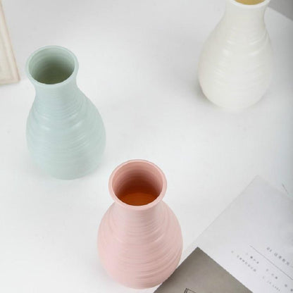 Creative Desktop Flower Vase - Modern Plastic Decoration - Pink