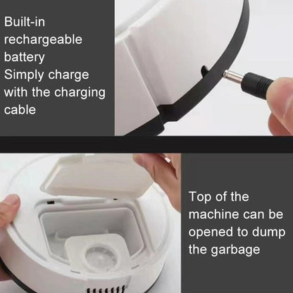 Smart Usb Charging Robot Vacuum for Family Cleaning - White