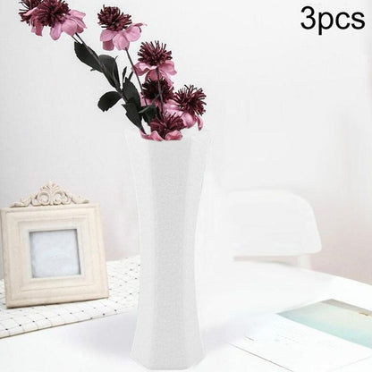 3-piece Plastic Hydroponic Vase Set for Creative Home Decor - Green