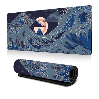 Non Slip Gaming Mouse Pad Big Wave Design - No.2 - 300X600X2Mm