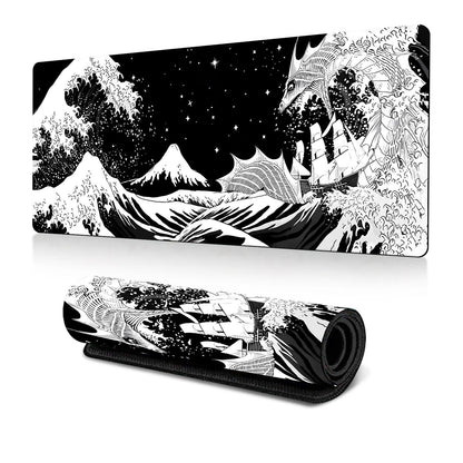 Non Slip Gaming Mouse Pad Big Wave Design - No.2 - 300X600X2Mm