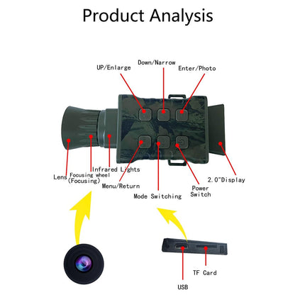 4K Hd Monocular Digital Night Vision For Outdoor Hunting - Black