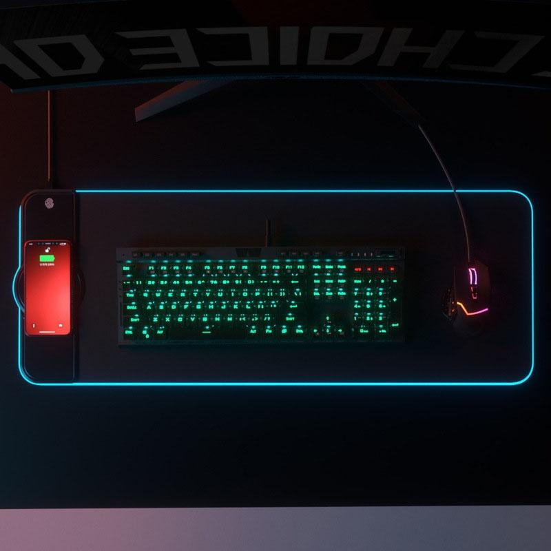Wireless Charging Rgb Mouse Pad - Colourful