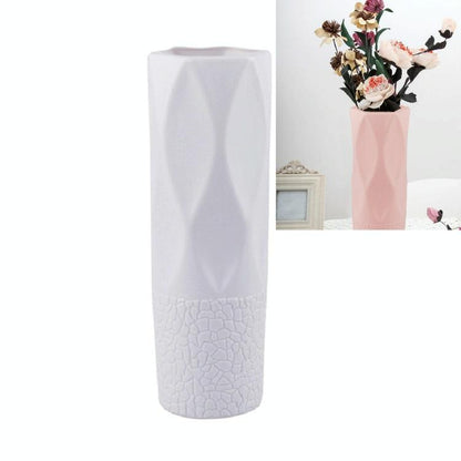 3-piece Plastic Vase Set for Dry and Wet Flower Arrangements and Floral Decor - Gray