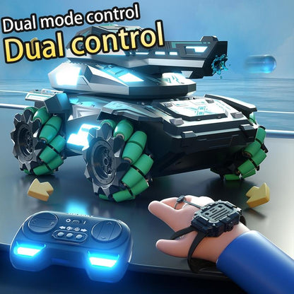 Stunt Water Bomb Battle Armor Rc Car - 2.4g Dual Control - Red - Single Control