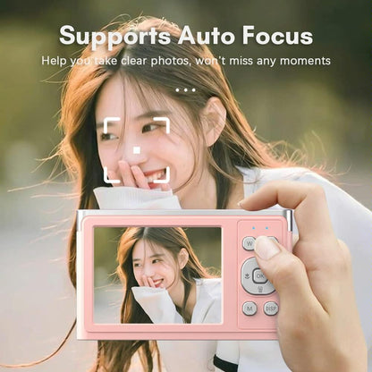 Retro Vlog Self-Shooting Camera - 50Mp Hd 4K Video - Pink