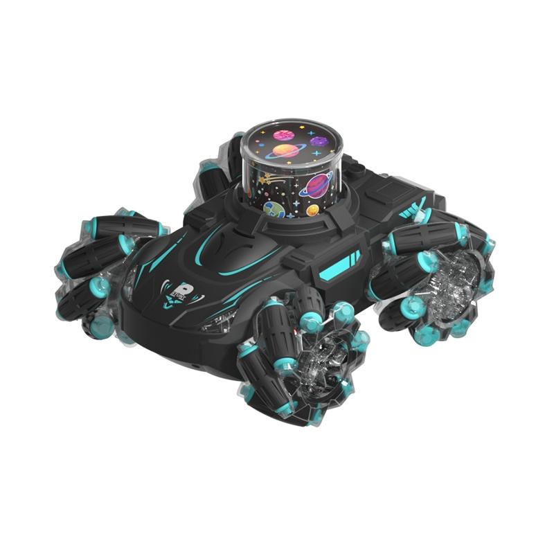 Stunt Remote Control Car with 2.4g Magic Projection - Colourful - Black Red