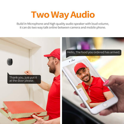 Smart Digital Door Viewer With 1080P Resolution Wide Angle Pir & Night Vision - Silver
