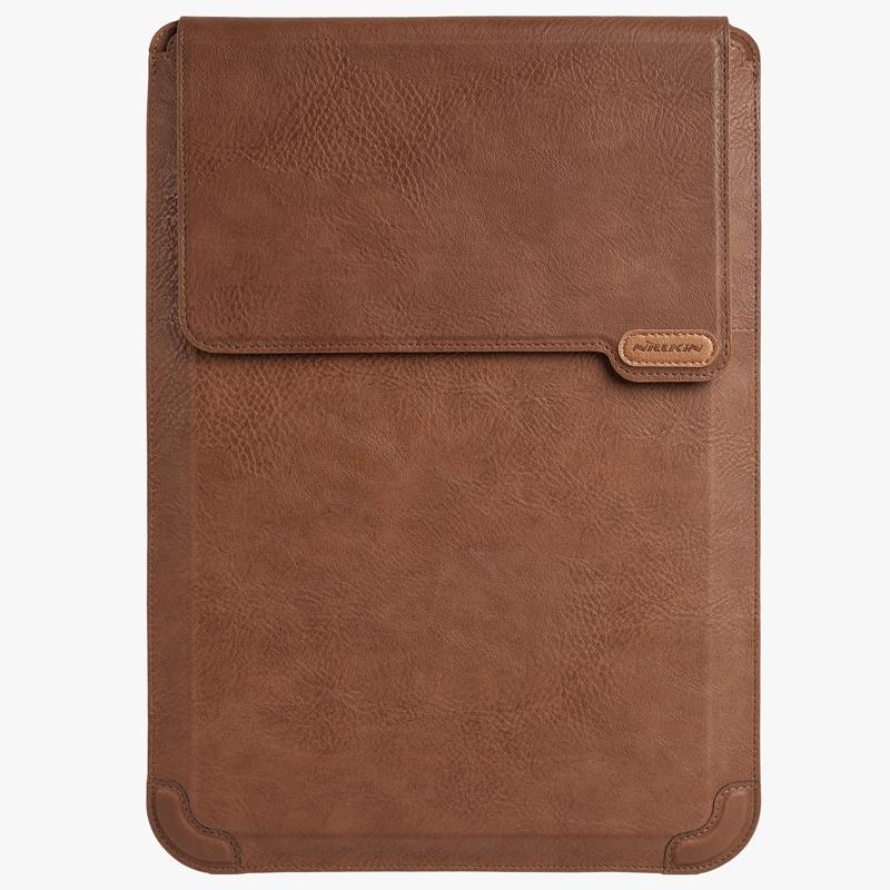 14.0 Inch Water Wave Texture Laptop Sleeve - Versatile Design - Brown
