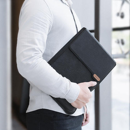14.0 Inch Water Wave Texture Laptop Sleeve - Versatile Design - Brown