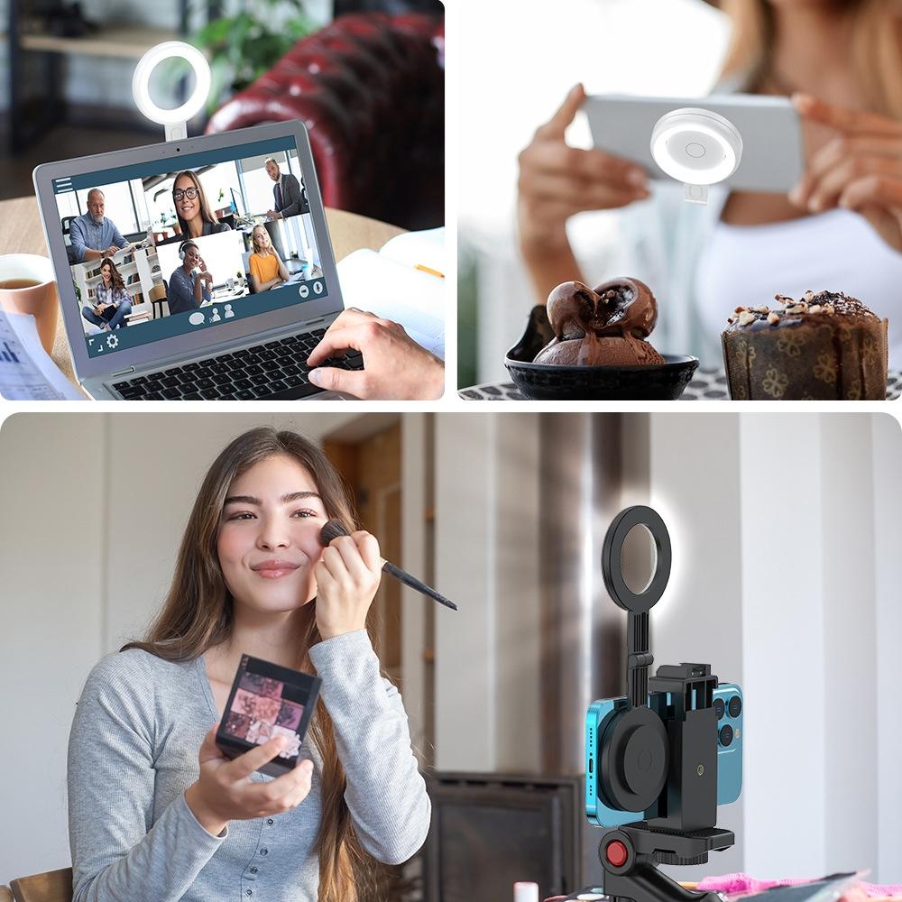 Portable Magnetic Cell Phone Fill Light - Black