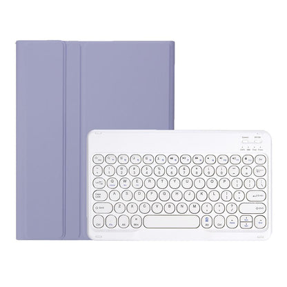 Detachable Bluetooth Keyboard Leather Case For Ipad Air 4 / 5 - Candy Colour Skin Texture - 10.9 Inch - Pink