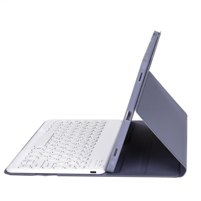 Detachable Bluetooth Keyboard Leather Case For Ipad Air 4 / 5 - Candy Colour Skin Texture - 10.9 Inch - Pink
