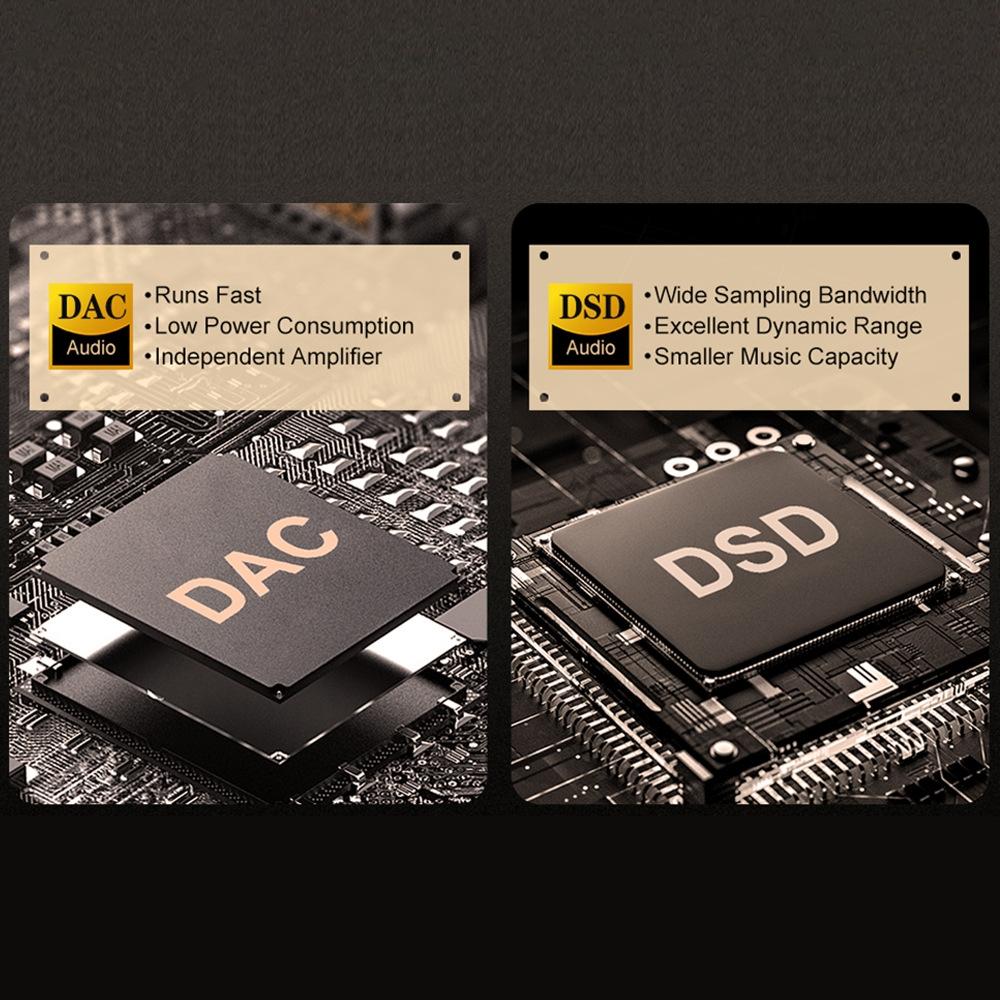 2.4 Inch Hifi Bluetooth Music Player Dsd256 Mastering Sound Quality 16Gb+16Gb Memory - Black - 16Gb