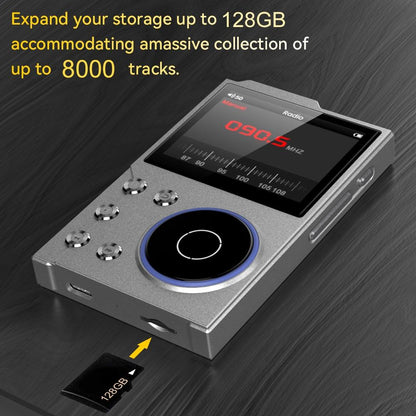 2.4 Inch Hifi Bluetooth Music Player Dsd256 Mastering Sound Quality 16Gb+16Gb Memory - Black - 16Gb