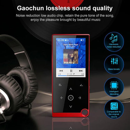 2.4 Inch Touch Mp4 / Mp3 Player 4Gb Memory E Book / Alarm / Timer No Bluetooth - Blue