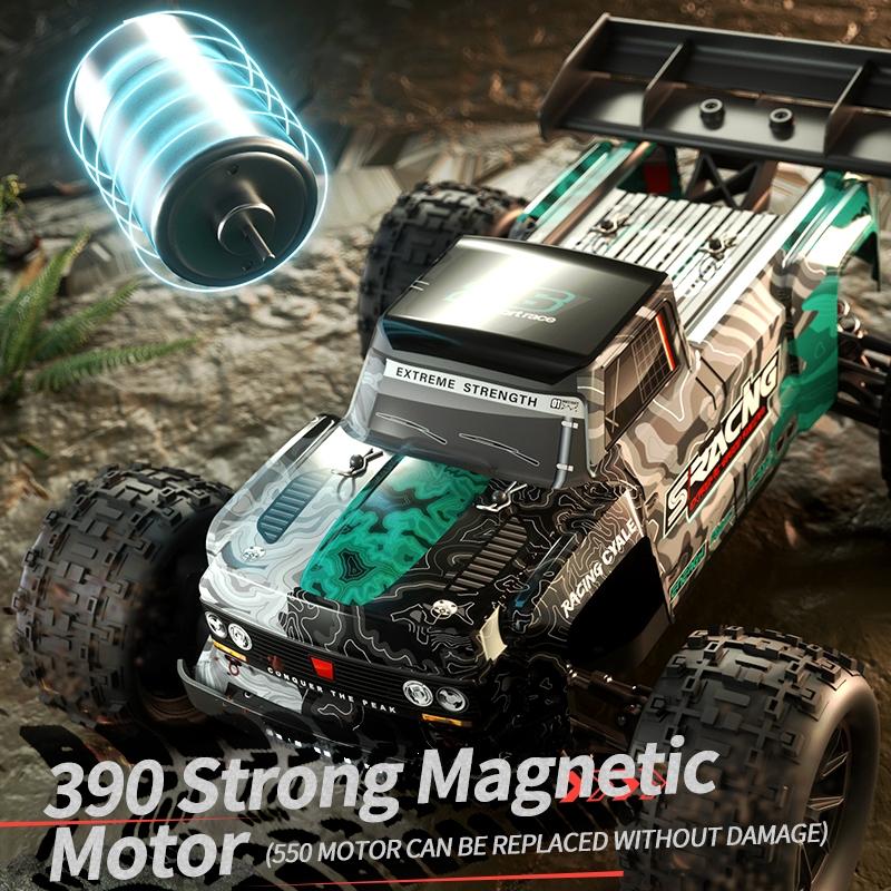Off-road Remote Control Car - Electric 4wd Alloy Bigfoot - Green